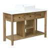 Badmeubel Home ESPRIT Wit Natuurlijk Keramisch Mangohout 120 x 50 x 82 cm