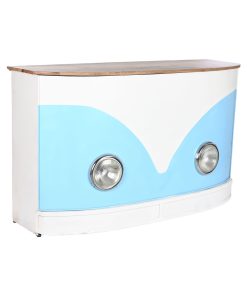 Barmeubel Home ESPRIT Wit Bruin Turkoois 157 x 52 x 90 cm