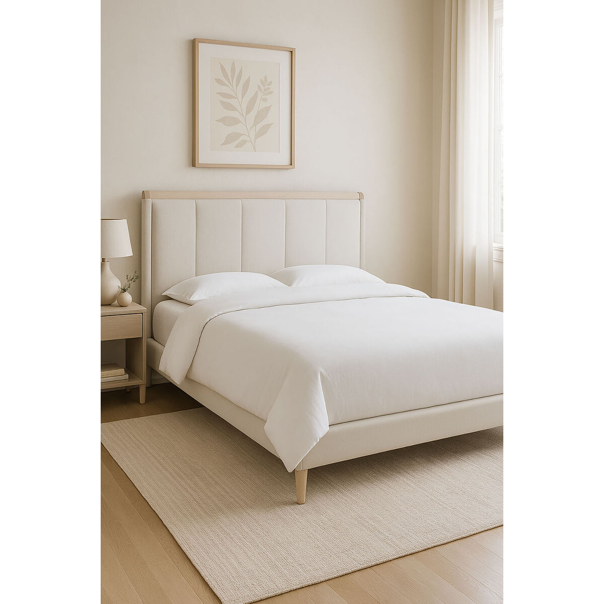Bed Home ESPRIT Lichtgrijs 196 x 223 x 135 cm - Afbeelding 2