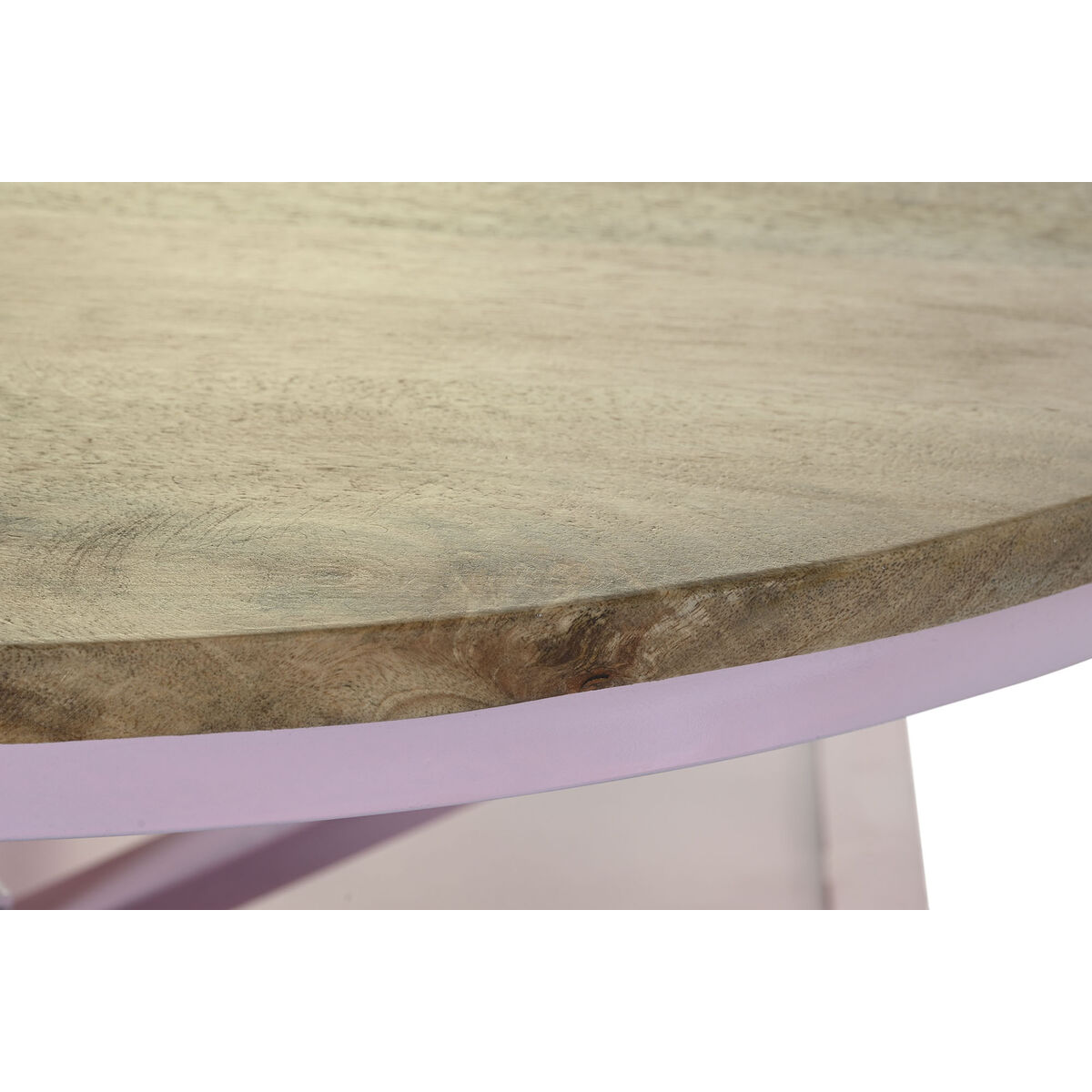 Bijzettafel DKD Home Decor Licht Roze Ijzer Mangohout 116 x 72 x 110 cm - Afbeelding 2