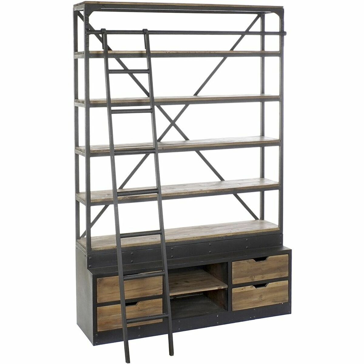Boekenwinkel DKD Home Decor Metaal Aluminium Pijnboom (160 x 45 x 243 cm)