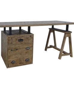 Bureau DKD Home Decor 160 x 80 x 75 cm Metaal Mangohout