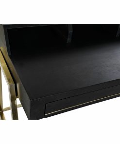 Alternative view of Bureau DKD Home Decor Zwart Metaal Gouden Mangohout (125 x 74 x 93.5 cm)