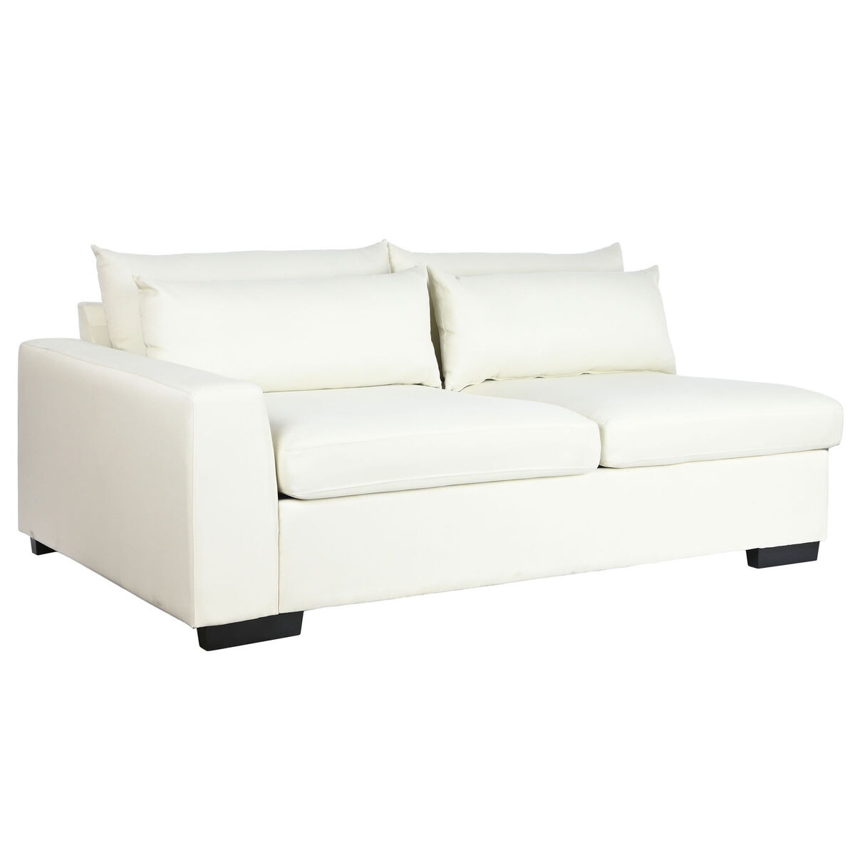 Chaise Longue Sofa DKD Home Decor Beige Crème Hout Modern 386 x 218 x 88 cm - Afbeelding 2