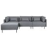 Chaise Longue Sofa DKD Home Decor Grijs Metaal Modern 276 x 152