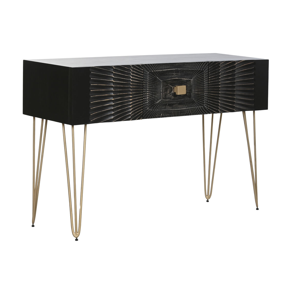 Console Home ESPRIT Zwart Gouden 120 x 38 x 76 cm