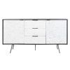 Dientafel DKD Home Decor 150 x 43 x 80 cm Wit Donkerbruin Mangohout