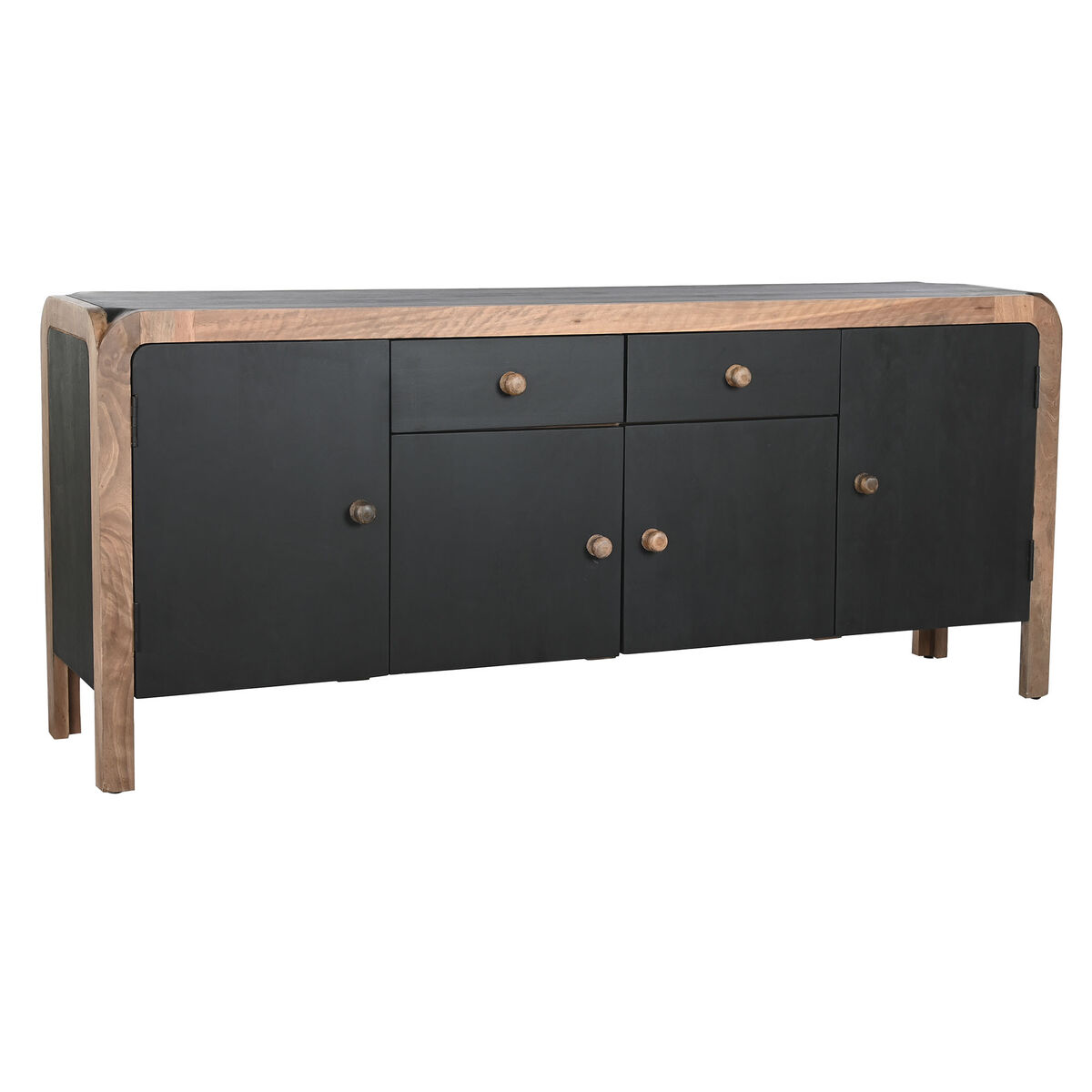 Dientafel DKD Home Decor 177 x 38 x 75 cm Natuurlijk Zwart Hout - Afbeelding 2
