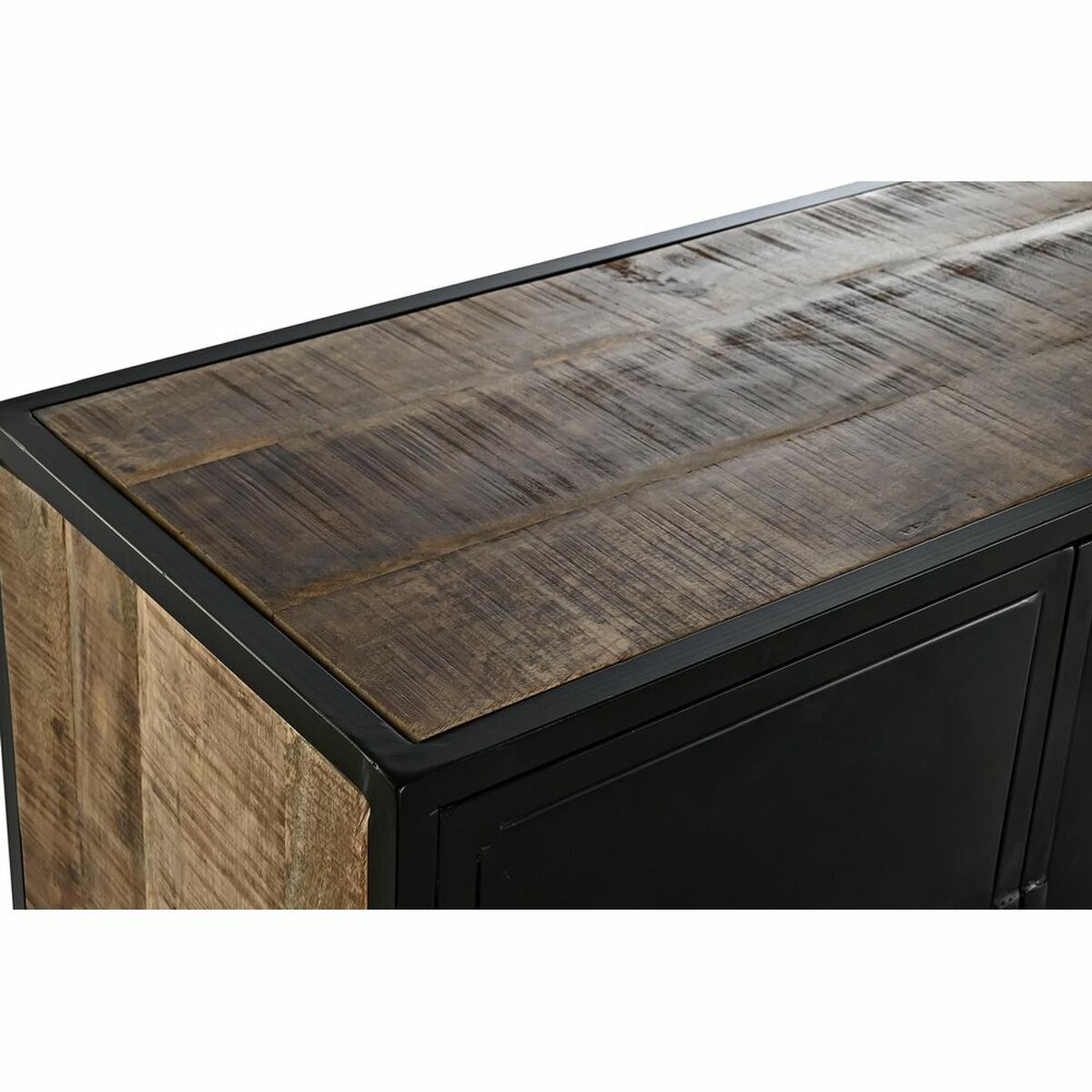 Dientafel DKD Home Decor Bruin Zwart Metaal Mangohout (160 x 40 x 90 cm) - Afbeelding 2