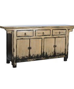 Dientafel DKD Home Decor Elmhout Wit Crème Donkerbruin 176 x 42 x 83 cm
