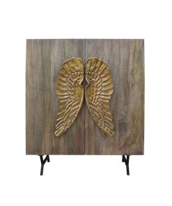 Dientafel DKD Home Decor Gouden Bruin Mangohout (100 x 45 x 120 cm)