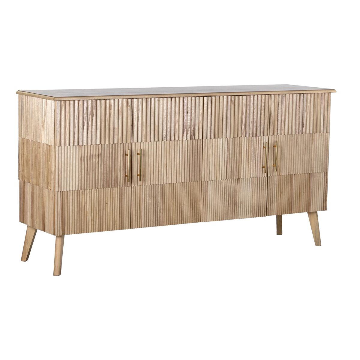 Dientafel DKD Home Decor Gouden Lichtbruin Paulownia hout Hout MDF 157 x 40 x 80 cm
