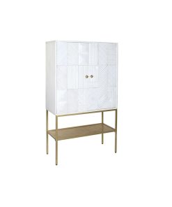 Dientafel DKD Home Decor Gouden Metaal Wit Mangohout (91 x 44 x 152 cm)