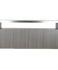Alternative view of Dientafel DKD Home Decor Kristal Grijs Aluminium Ek Gehard glas (165 x 39 x 76 cm)