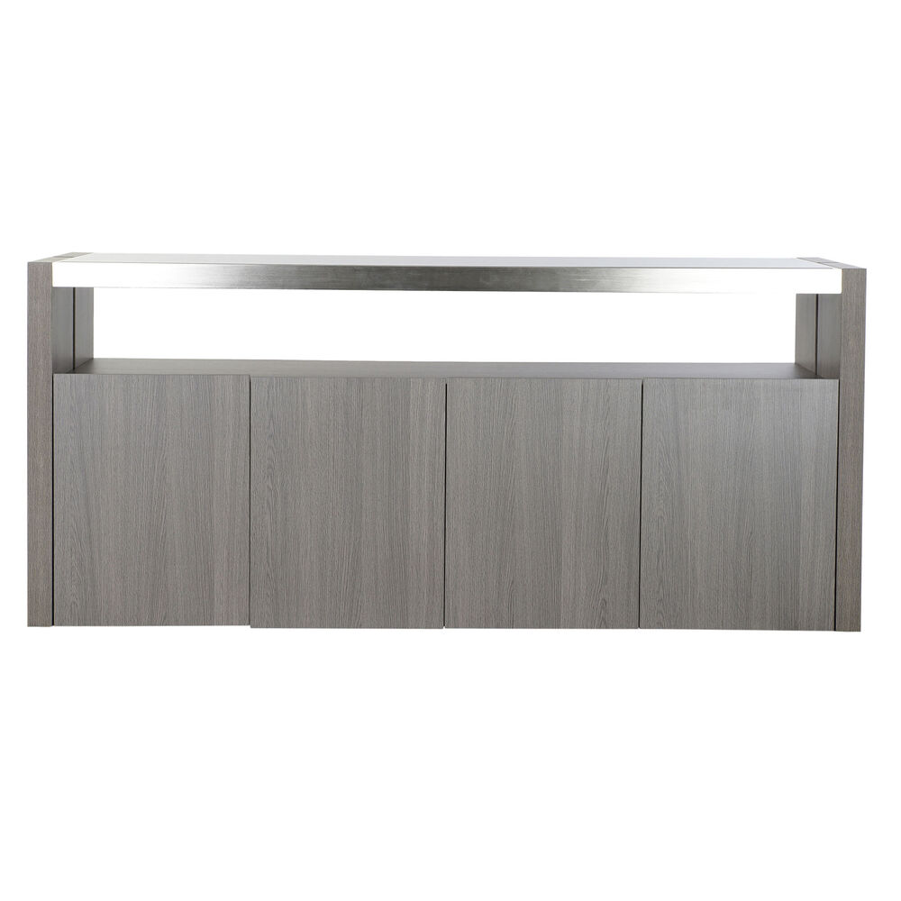 Dientafel DKD Home Decor Kristal Grijs Aluminium Ek Gehard glas (165 x 39 x 76 cm) - Afbeelding 2