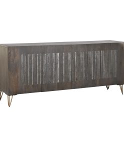 Dientafel DKD Home Decor Metaal Bruin Mangohout (177 x 45 x 77 cm)