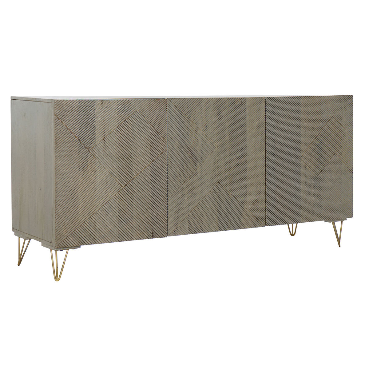 Dientafel DKD Home Decor Metaal Mangohout (160 x 45 x 75 cm) - Afbeelding 2