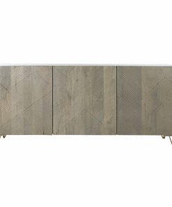 Dientafel DKD Home Decor Metaal Mangohout (160 x 45 x 75 cm)
