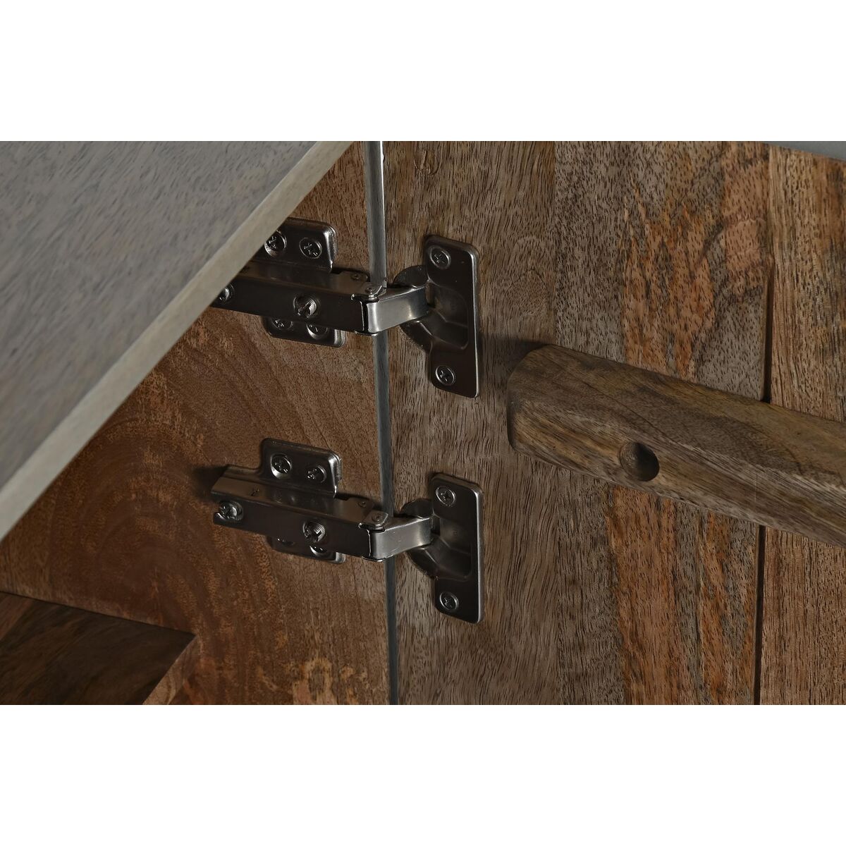 Dientafel DKD Home Decor Natuurlijk Grijs Metaal Mangohout (177 x 45 x 74 cm) - Afbeelding 2