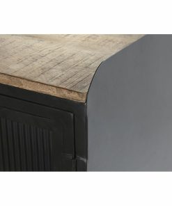 Alternative view of Dientafel DKD Home Decor Natuurlijk Zwart Gouden Metaal Mangohout (145 x 40 x 85 cm)