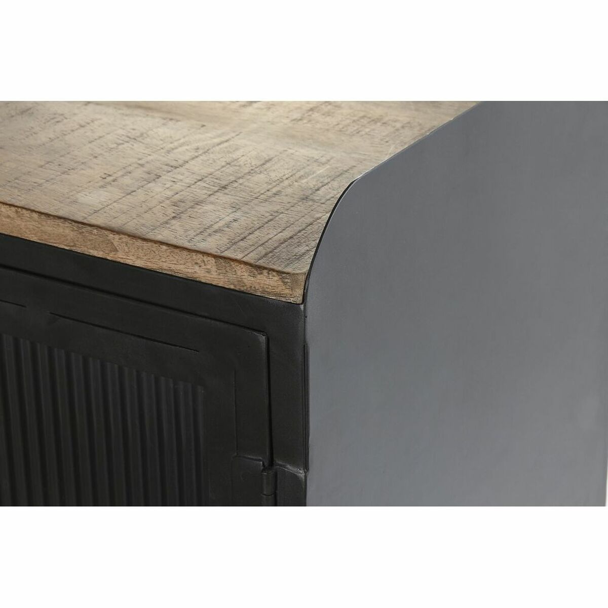 Dientafel DKD Home Decor Natuurlijk Zwart Gouden Metaal Mangohout (145 x 40 x 85 cm) - Afbeelding 2
