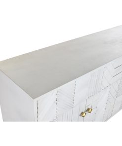 Alternative view of Dientafel DKD Home Decor Ruiten Wit Blik Mangohout (157 x 43 x 84 cm)