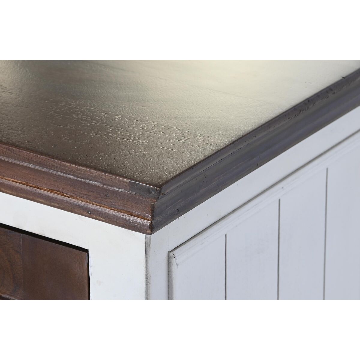 Dientafel DKD Home Decor Wit Donkerbruin Mangohout (180 x 46 x 83 cm) - Afbeelding 2