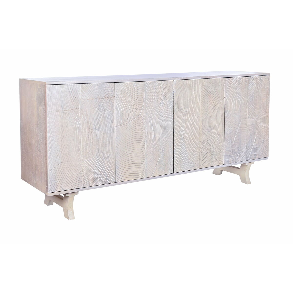 Dientafel DKD Home Decor Wit Mangohout 186 x 45