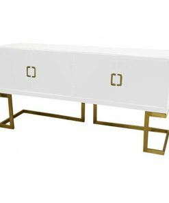 Dientafel DKD Home Decor Wit Metaal Populier (178 x 50 x 90 cm)