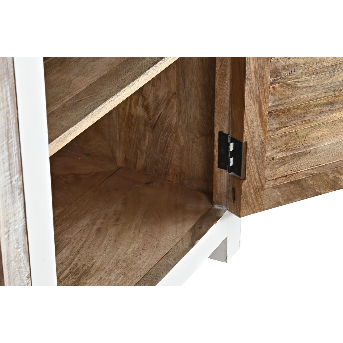 Dientafel DKD Home Decor Wit Natuurlijk Lichtbruin Mangohout 210 x 40 x 82 cm - Afbeelding 2