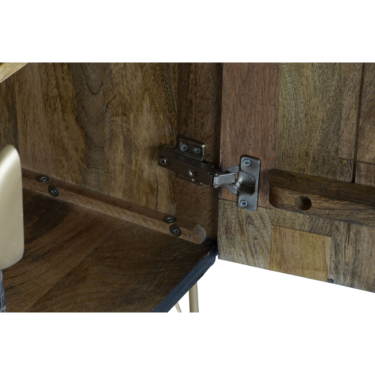 Dientafel DKD Home Decor Zwart Gouden 81 x 45 x 75 cm - Afbeelding 2