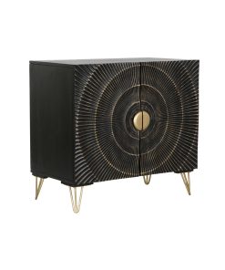 Dientafel DKD Home Decor Zwart Gouden 81 x 45 x 75 cm