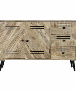 Alternative view of Dientafel DKD Home Decor Zwart Metaal Mangohout (140 x 40 x 93 cm)