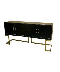 Dientafel DKD Home Decor Zwart Metaal Populier (180 x 50 x 90 cm)
