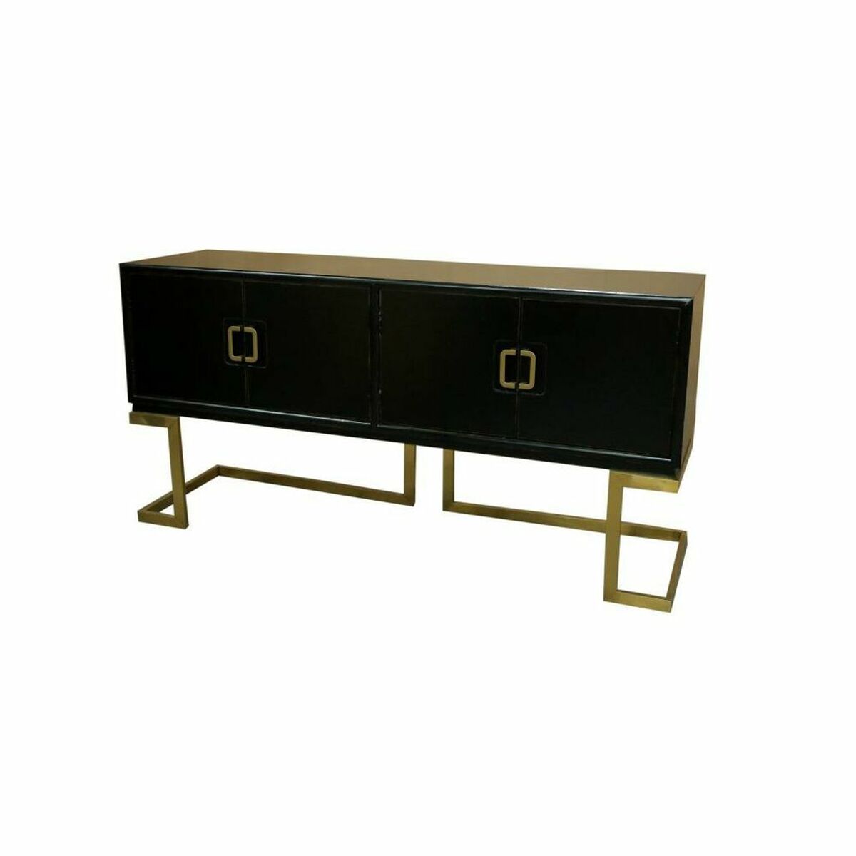 Dientafel DKD Home Decor Zwart Metaal Populier (180 x 50 x 90 cm)