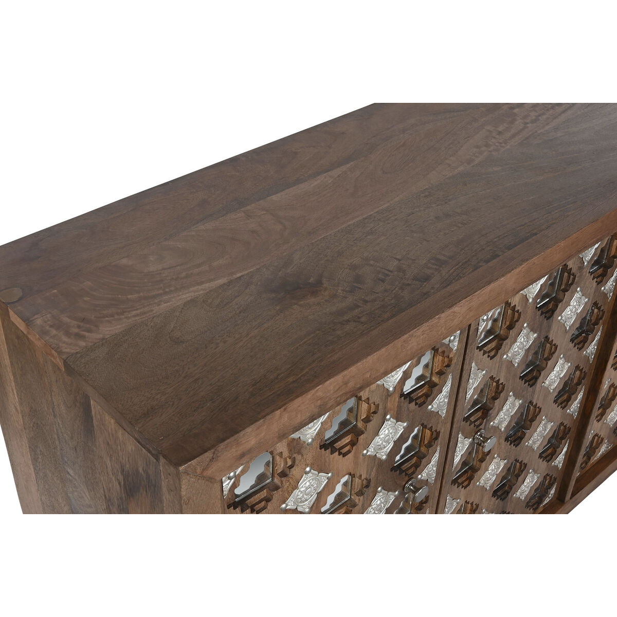 Dientafel Home ESPRIT Bruin Zwart Zilverkleurig 150 x 38 x 80 cm - Afbeelding 2