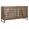 Dientafel Home ESPRIT Bruin Zwart Zilverkleurig 150 x 38 x 80 cm