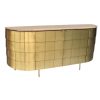 Dientafel Home ESPRIT Gouden Blik Mangohout 197 x 46 x 85 cm