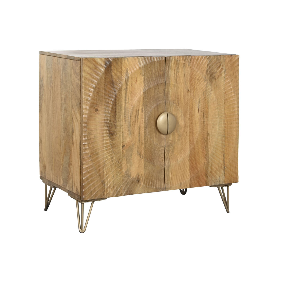 Dientafel Home ESPRIT Gouden Natuurlijk Metaal Mangohout 81 x 45 x 75 cm - Afbeelding 2
