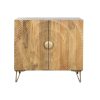 Dientafel Home ESPRIT Gouden Natuurlijk Metaal Mangohout 81 x 45 x 75 cm
