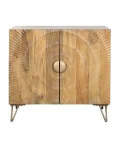 Dientafel Home ESPRIT Gouden Natuurlijk Metaal Mangohout 81 x 45 x 75 cm