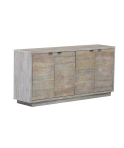 Dientafel Home ESPRIT Grijs Steen Mangohout 175 x 40 x 81 cm