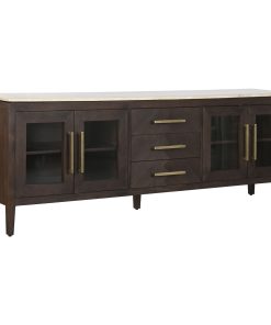 Dientafel Home ESPRIT Marmer Mangohout 200 x 40 x 70 cm