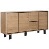 Dientafel Home ESPRIT Metaal Hout MDF 160 x 38 x 80 cm