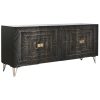 Dientafel Home ESPRIT Metaal Mangohout 177 x 45 x 75 cm