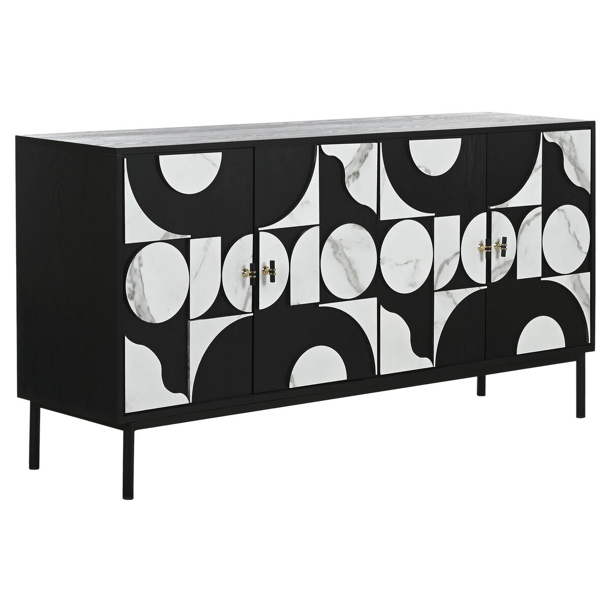 Dientafel Home ESPRIT Metaal Spar 160 x 40 x 80 cm