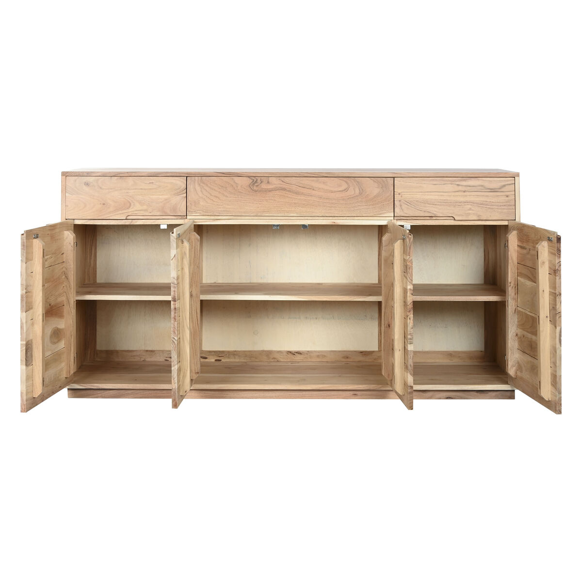 Dientafel Home ESPRIT Natuurlijk Acacia Gerecycleerd Hout 160 x 40 x 81 cm - Afbeelding 2