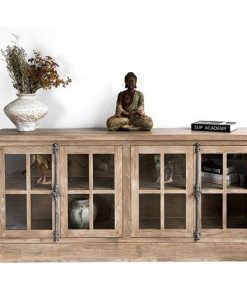 Alternative view of Dientafel Home ESPRIT Natuurlijk Hout Kristal 180 x 40 x 82 cm