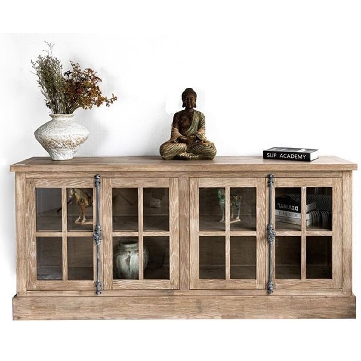 Dientafel Home ESPRIT Natuurlijk Hout Kristal 180 x 40 x 82 cm - Afbeelding 2