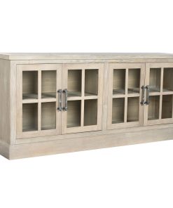 Dientafel Home ESPRIT Natuurlijk Hout Kristal 180 x 40 x 82 cm